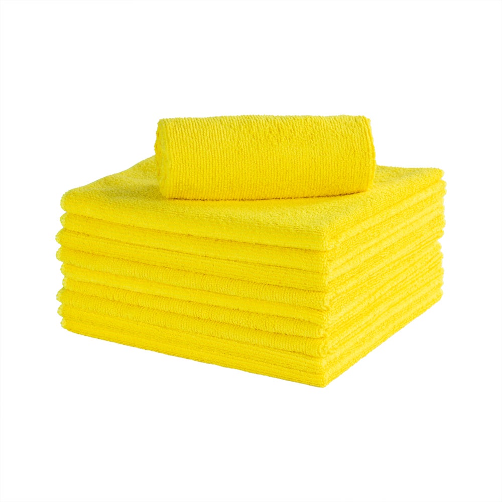 Cloths, Microfiber, Yellow, 16 x 16 Inch,1 - 100 COUNT