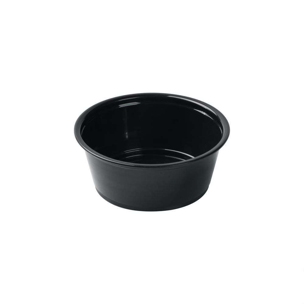 Cups, Portion, 2 Ounce, Plastic, Black, Round,1 - 2000 COUNT