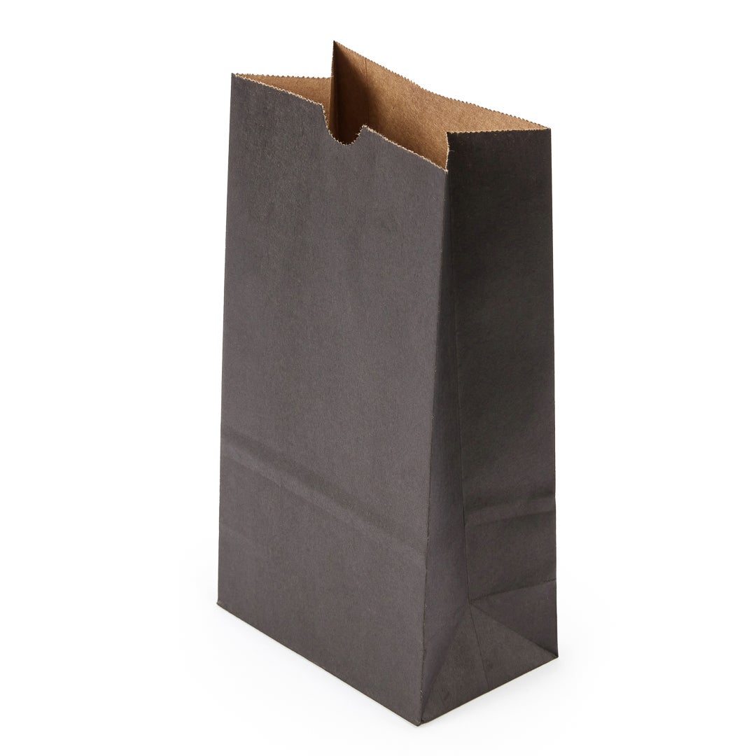 Bags, 5 x 3.25 x 9.5 Inch, Paper, Black & Kraft,1 - 100 COUNT