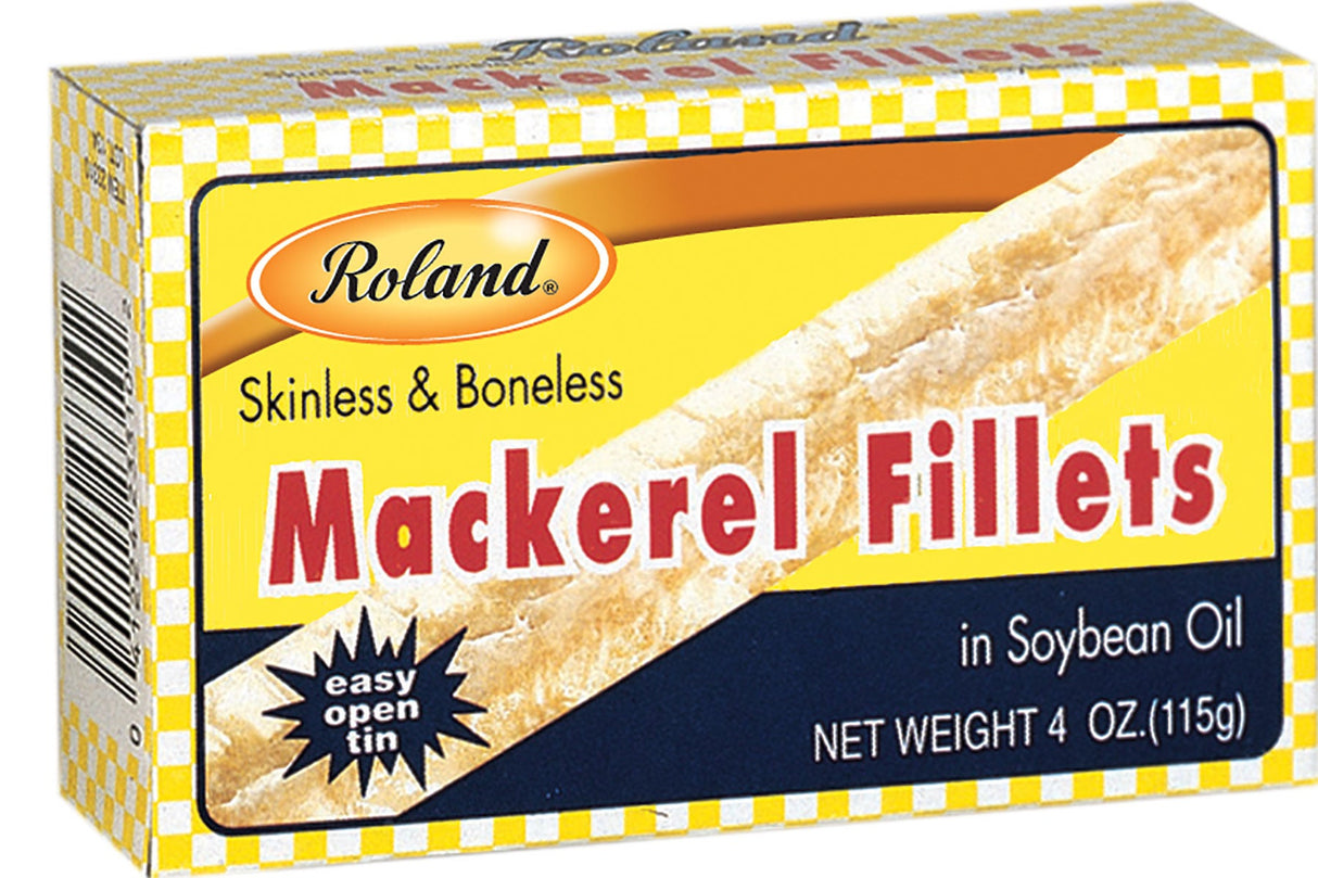 Mackerel Fillets, in Vegetable Oil, Skinless & Boneless,50 - 4 OUNCE