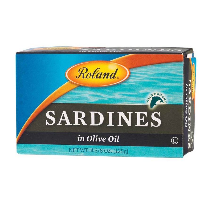 Sardines, Plain, in Olive Oil,100 - 4.38 OUNCE