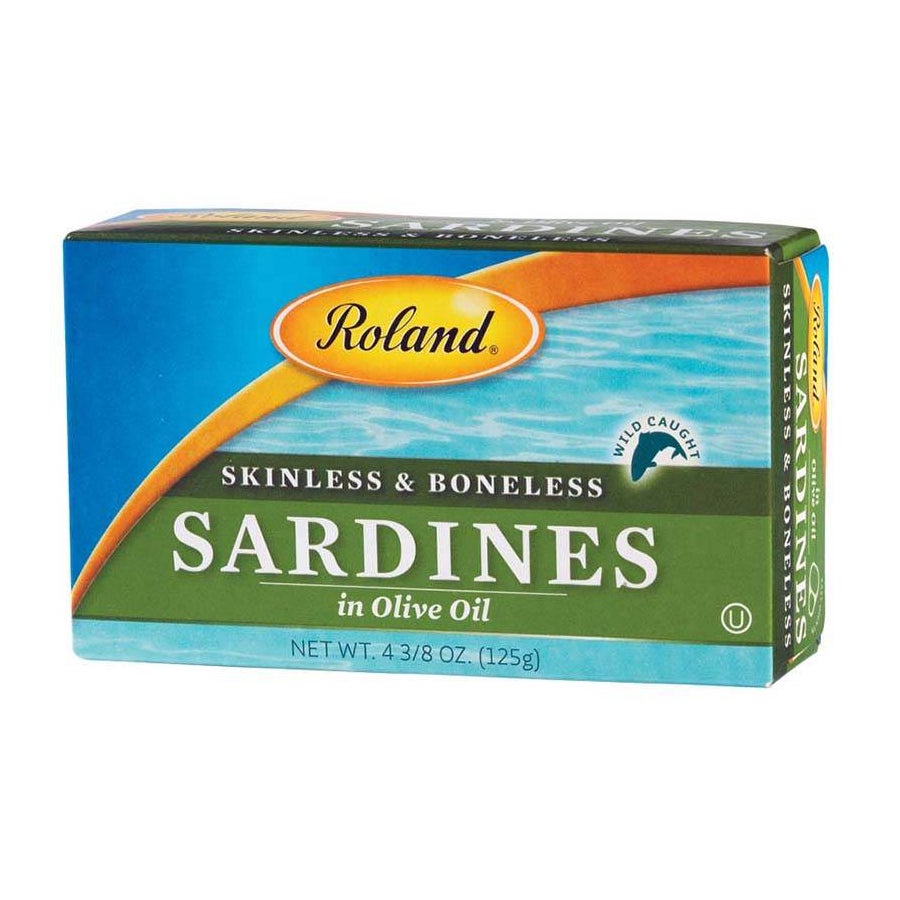 Sardines, in Olive Oil, Skin & Boneless,100 - 4.38 OUNCE