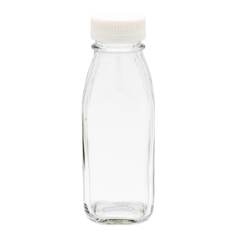Bottle, French Countryside 12 Ounce, Square, Clear, Glass, with Tamper Evident Cap, 12 Fluid Ounce,10 - 1 EACH