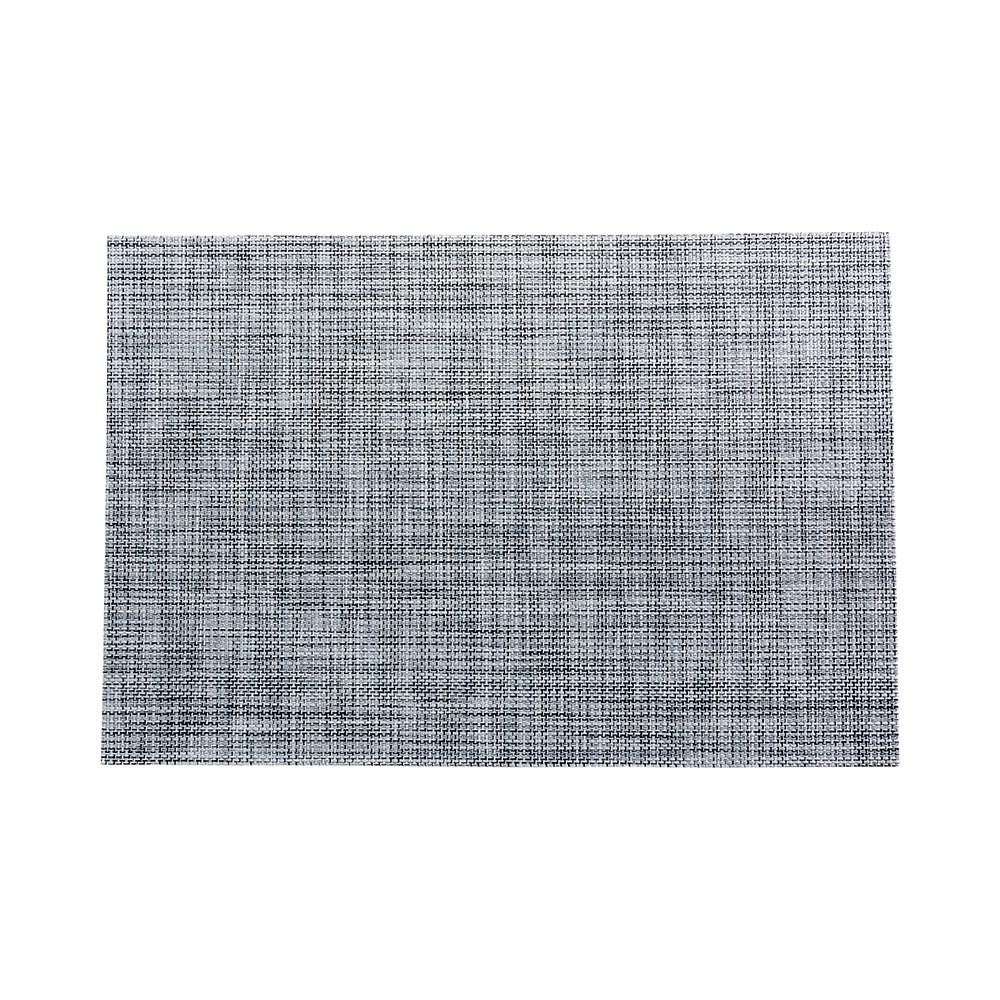 Placemats, 12 x 16 Inch, Carmel Mesh, White with Black Threads, Woven Vinyl,1 - 6 COUNT