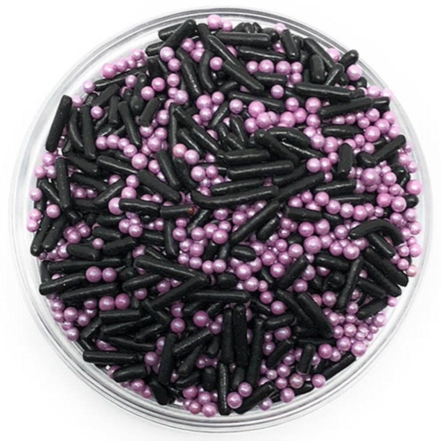 Sprinkle Mix, Gothic, Black & Purple,6 - 1 POUND