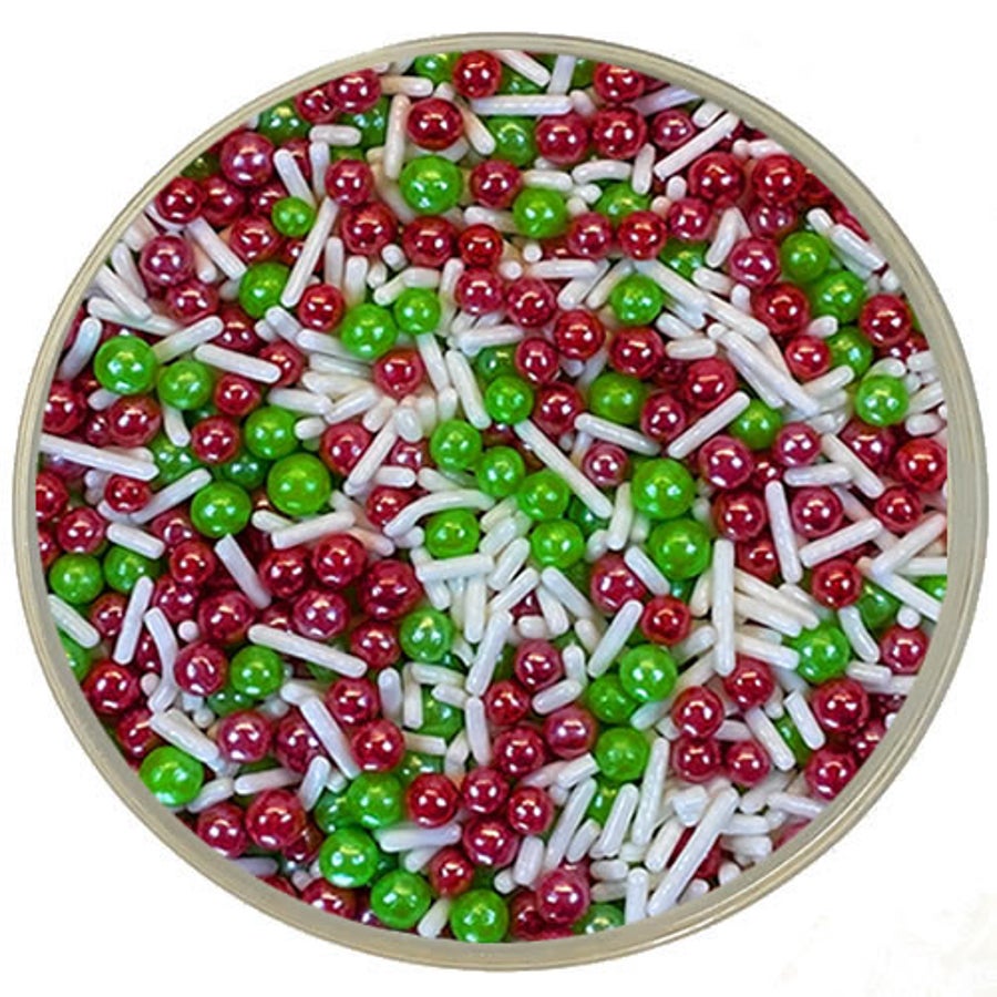 Sprinkle Mix, Holiday Time, Green/Red/White Assortment,6 - 1 POUND