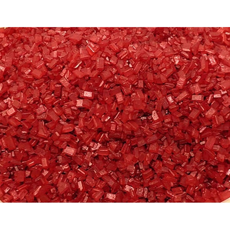 Sugar, Decorating, Large Crystal, Red Shine,1 - 5 POUND