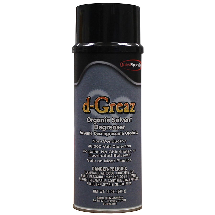 Degreaser, d-Limonene, Aerosol Solvent, 48000 Volt Dielectric, Non-Chlorinated,12 - 12 OUNCE