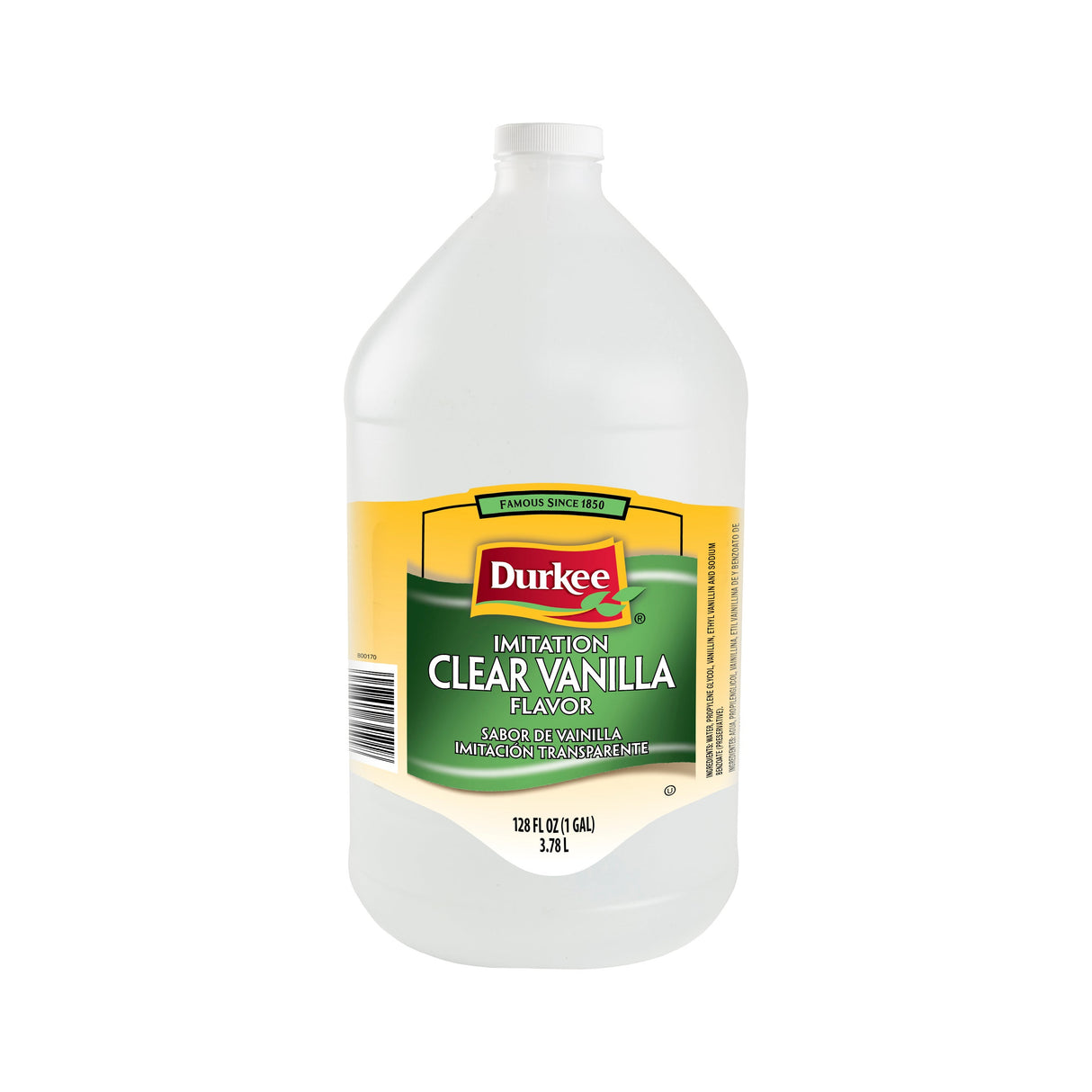 Flavoring, Vanilla, Imitation, Clear,4 - 1 GALLON