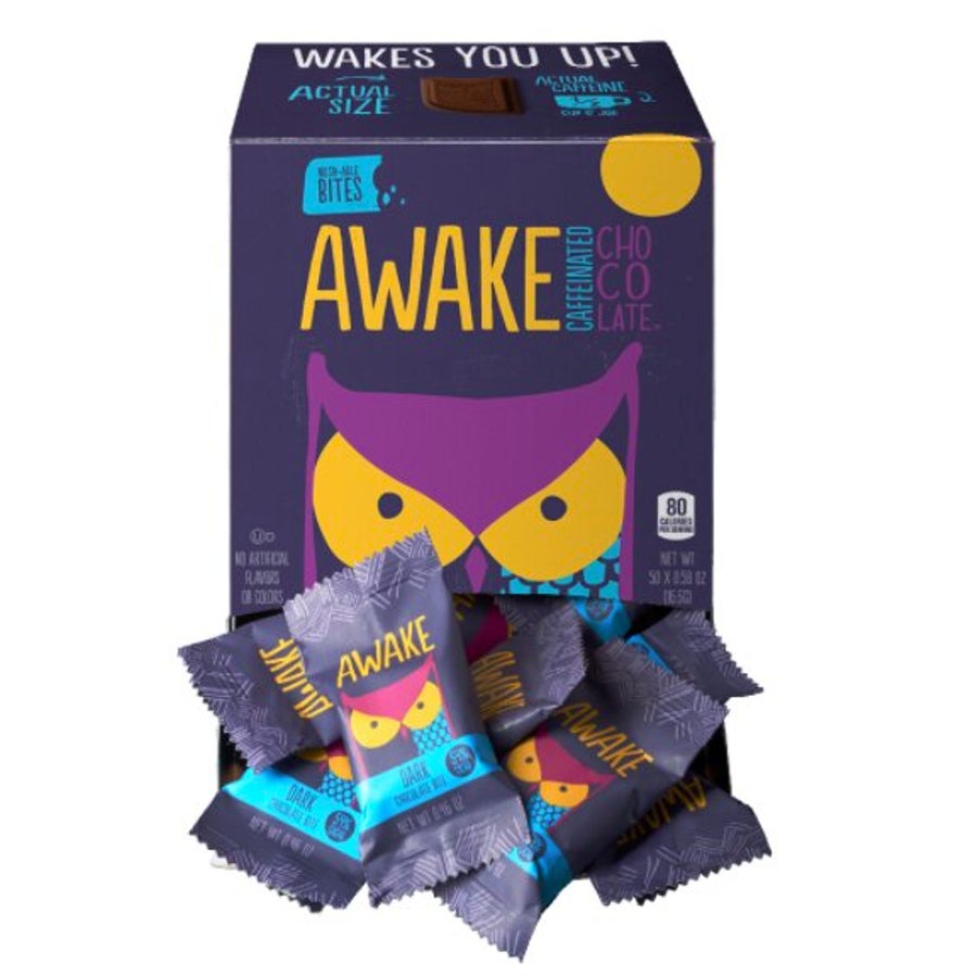 Candy Bites, Dark Chocolate, contains Caffeine, Individually-Wrapped,50 - 0.47 OUNCE