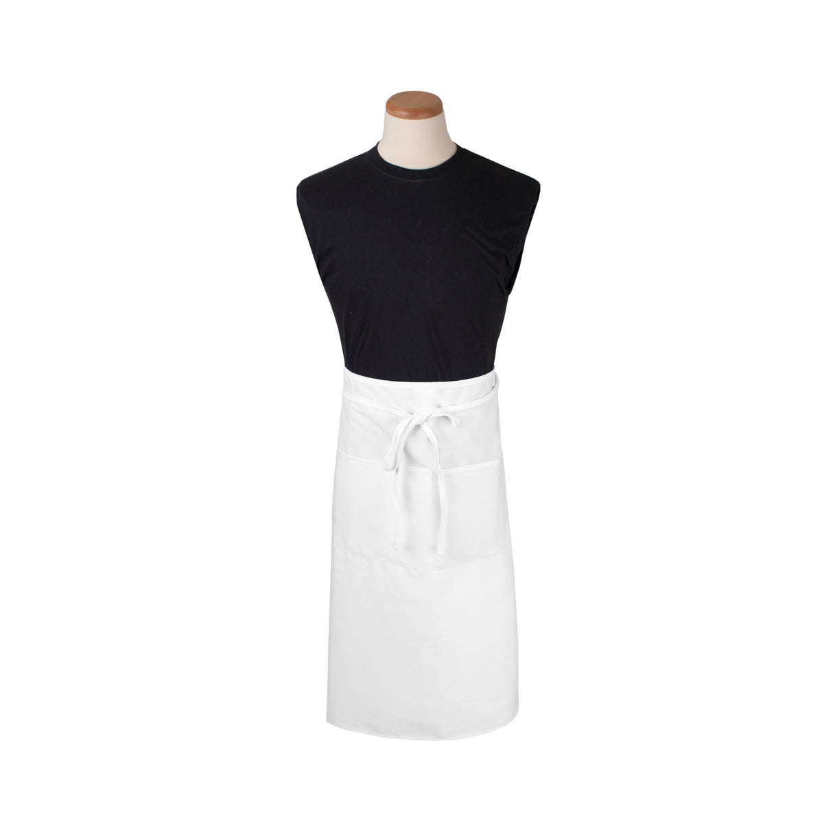 Apron, Bistro, 2-Pockets, White, 33 x 30 Inch,1 - 1 EACH
