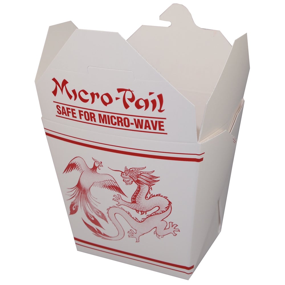 Pails, Food, #32, Paper, White Dragon Print, Microwaveable,9 - 50 COUNT