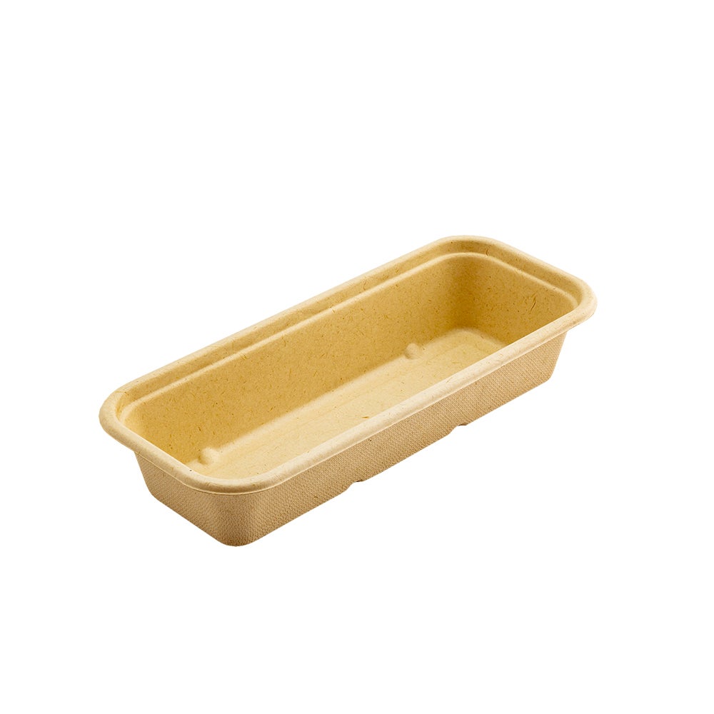Containers, 17 Ounce 9.25 x 3.75 x 1.75 Inch, Sugarcane Bagasse, Natural, Rectangle,1 - 100 COUNT