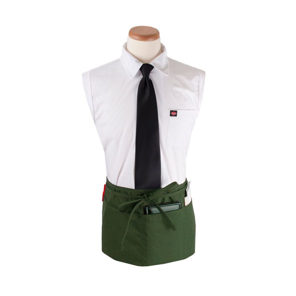 Apron, Bistro, 3-Pockets, Hunter Green, 25 x 11 Inch,1 - 1 EACH