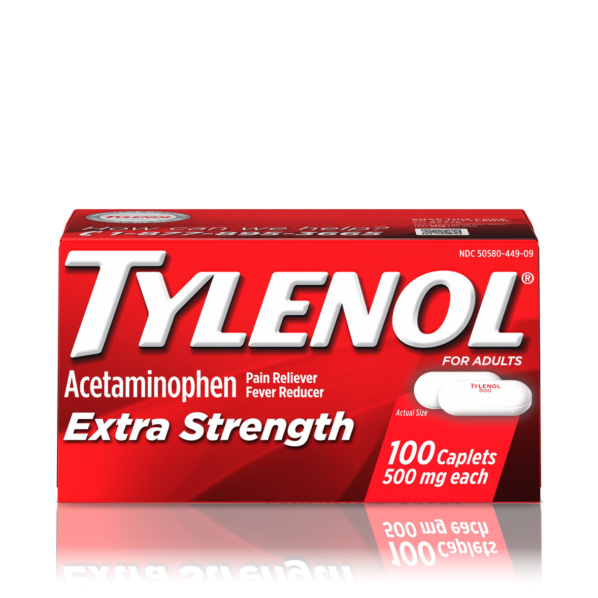 Supplements, Tylenol, Extra-Strength, Caplets,8 - 6 COUNT