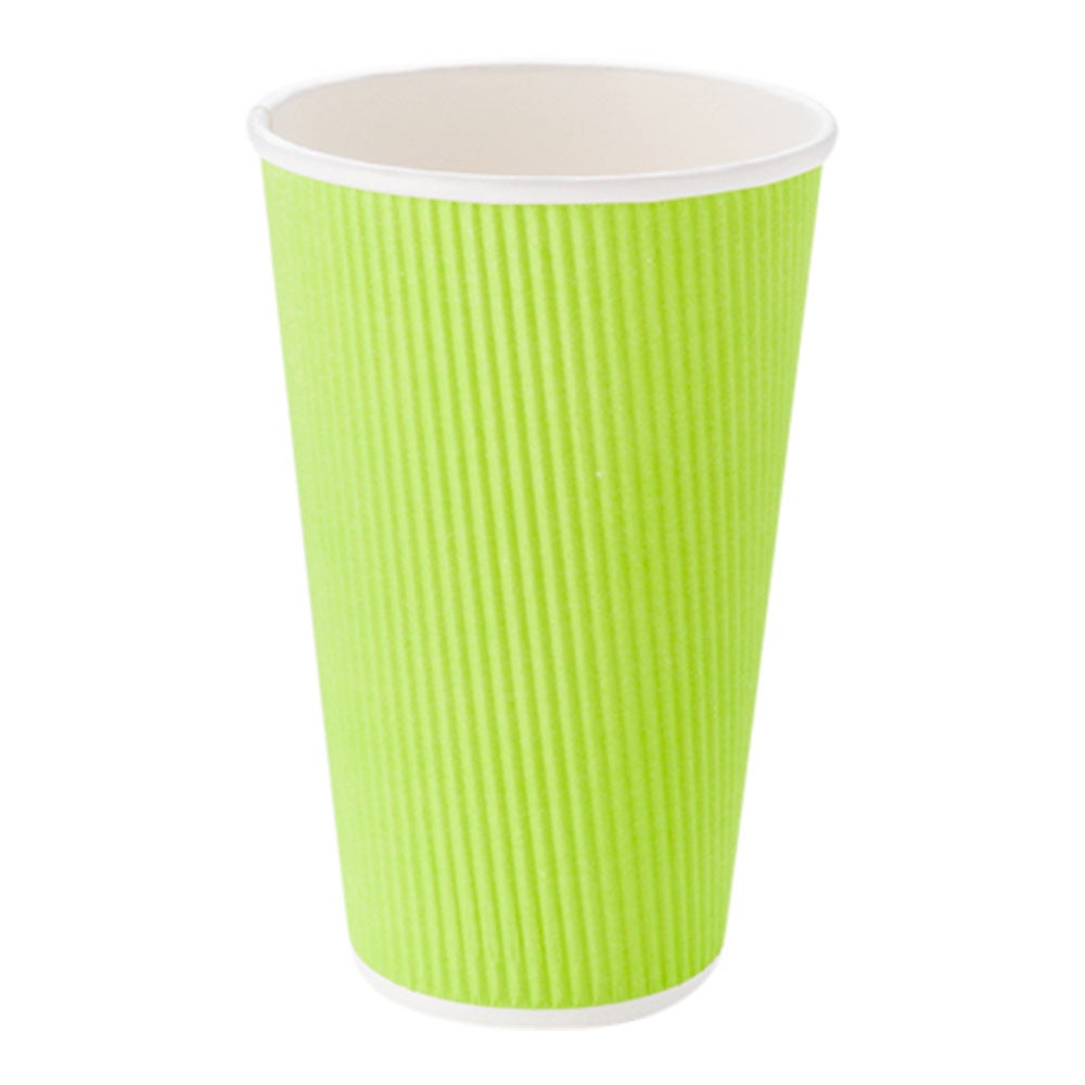Cups, Hot, 20 Ounce, Paper, Eco Green, Ripple Wall,1 - 250 COUNT