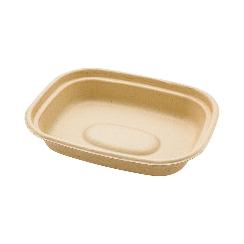 Containers, Pulp Tek 48 Ounce, Paper, Natural, Rectangular, Bagasse,1 - 100 COUNT