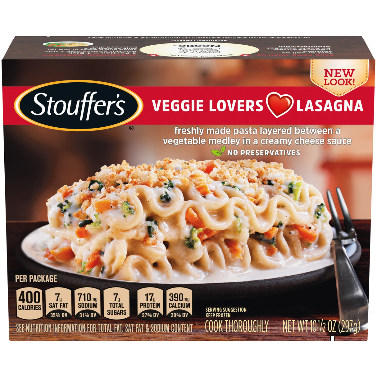 Entree, Lasagna, Vegetable,12 - 10.5 OUNCE