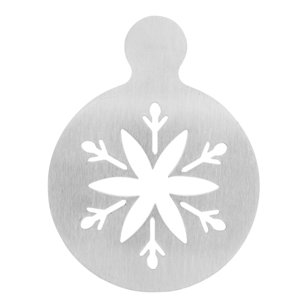 Snowflake Stencil, Decorating, 4.25 x 3.25 Inch, for Coffee, Stainless Steel,1 - 1 EACH