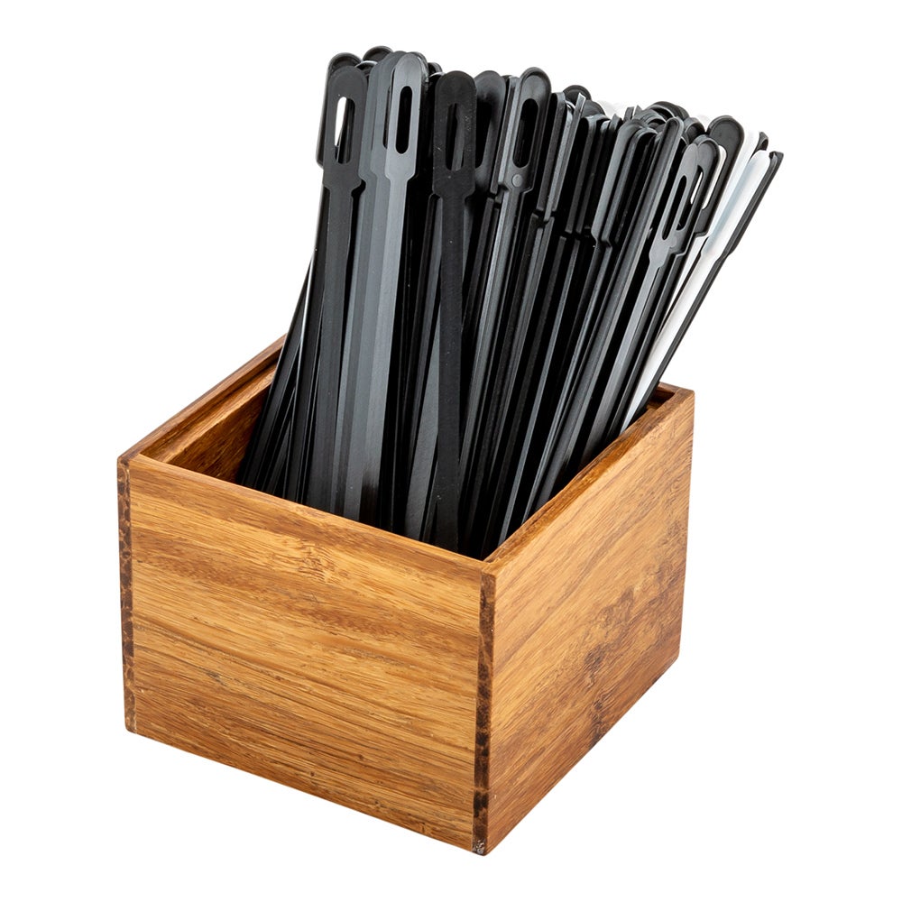 Bin, Condiment, 4 x 4 x 3.25 Inch, Bamboo,1 - 1 EACH