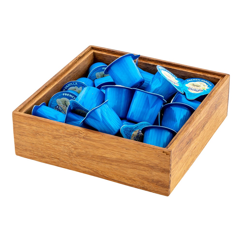 Bin, Condiment, 6.5 x 6.5 x 2 Inch, Bamboo,1 - 1 EACH