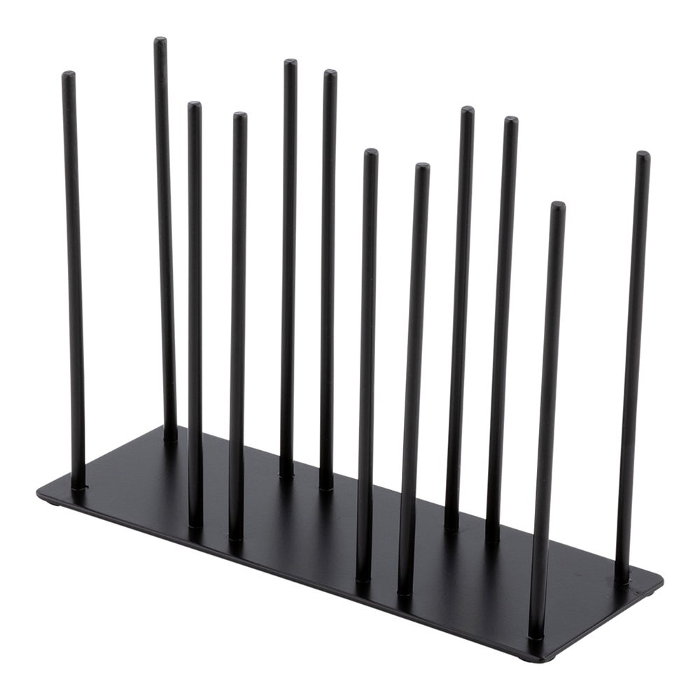 Rack, Portion Cup & Lid, 3-Compartment, Black, Iron, 8.25 x 3 x 6 Inch,1 - 1 EACH