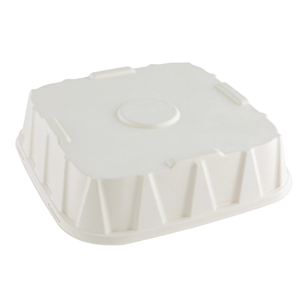 Lids, Pulp Tek, Paper, White, Square, Bagasse, for 18 Inch Trays,1 - 100 COUNT