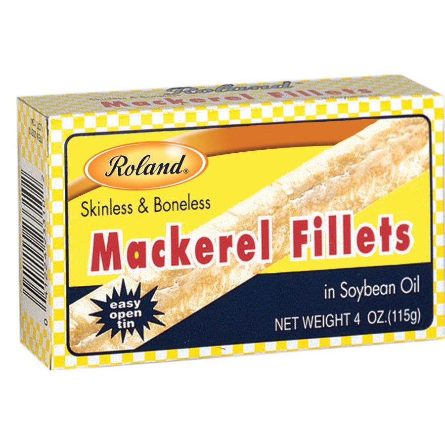 Mackerel Fillets, In Soybean Oil, Boneless & Skinless,12 - 4 OUNCE