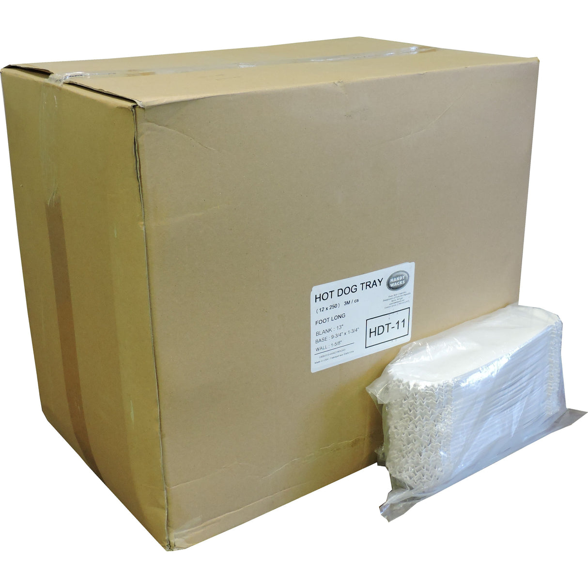 Trays, Hot Dog, 11 Inch, Paper, White, Heavy-Weight,12 - 250 COUNT