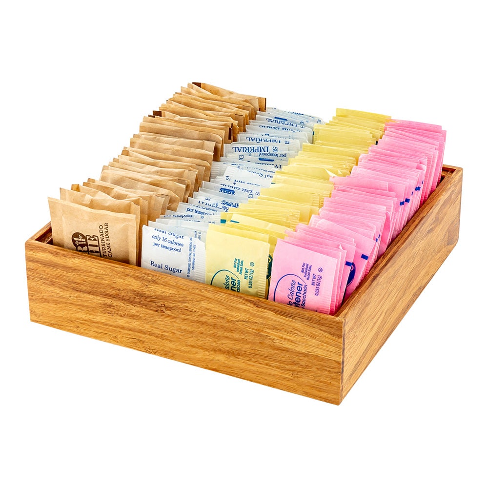 Bin, Condiment, 7 x 7 x 2 Inch, Bamboo,1 - 1 EACH