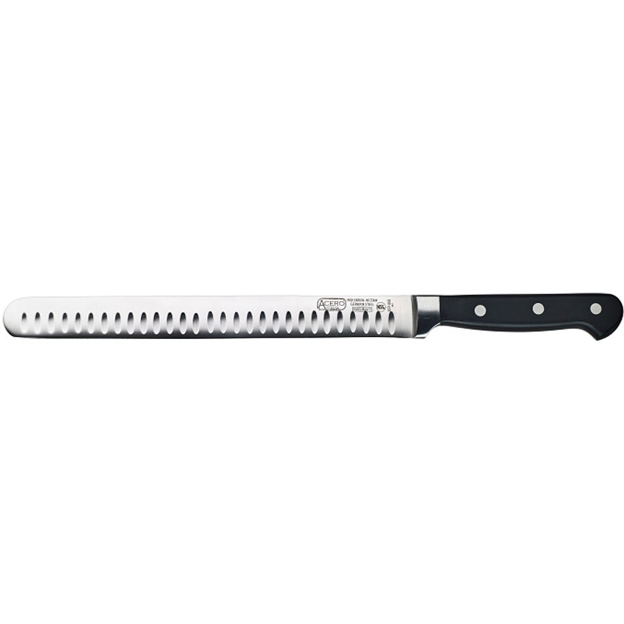Knife, Fish/Roast Slicer, 10 Inch, Granton Edge Steel, with Black Handle,1 - 1 EACH