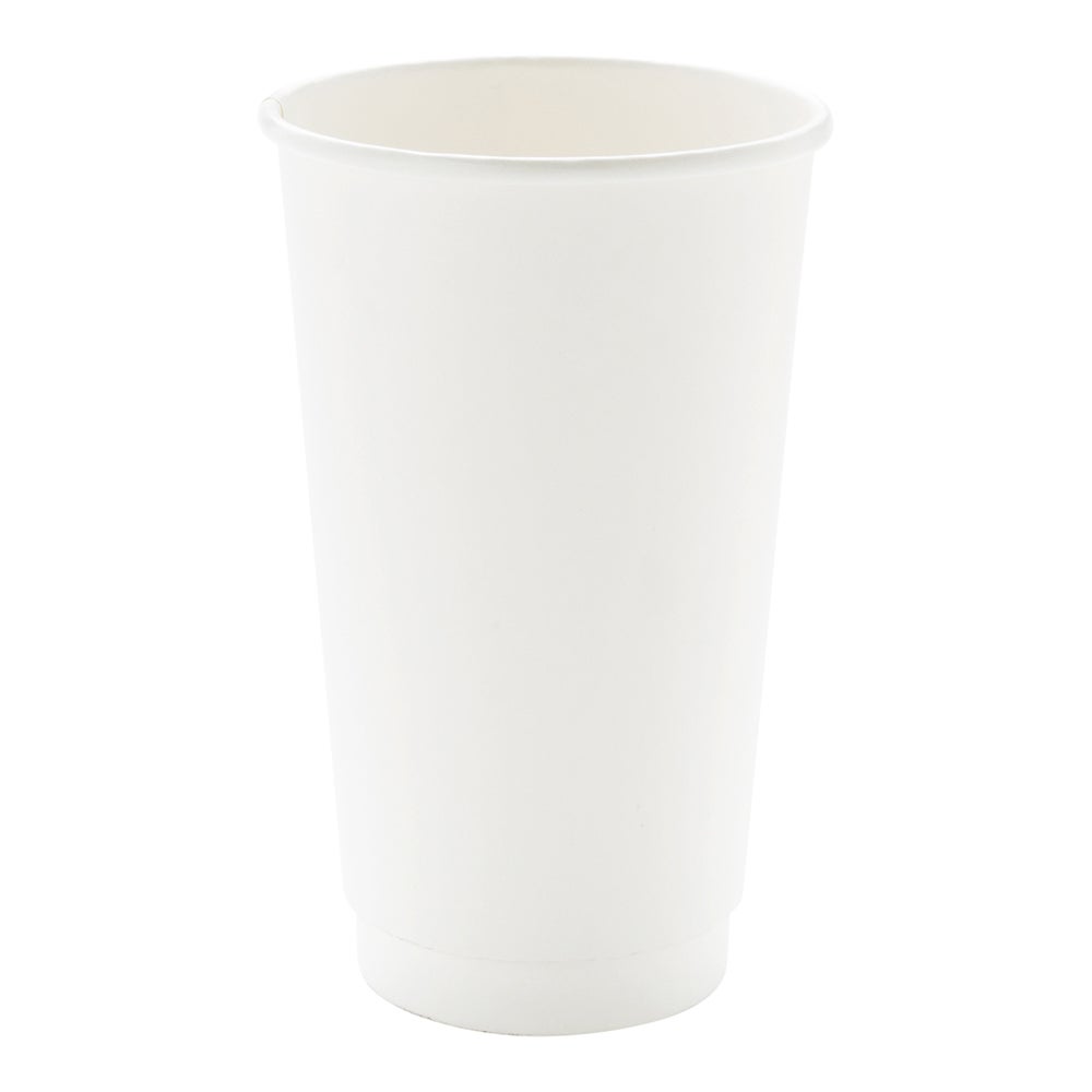 Cups, Hot, 20 Ounce, Paper, White, Double Wall,1 - 250 COUNT