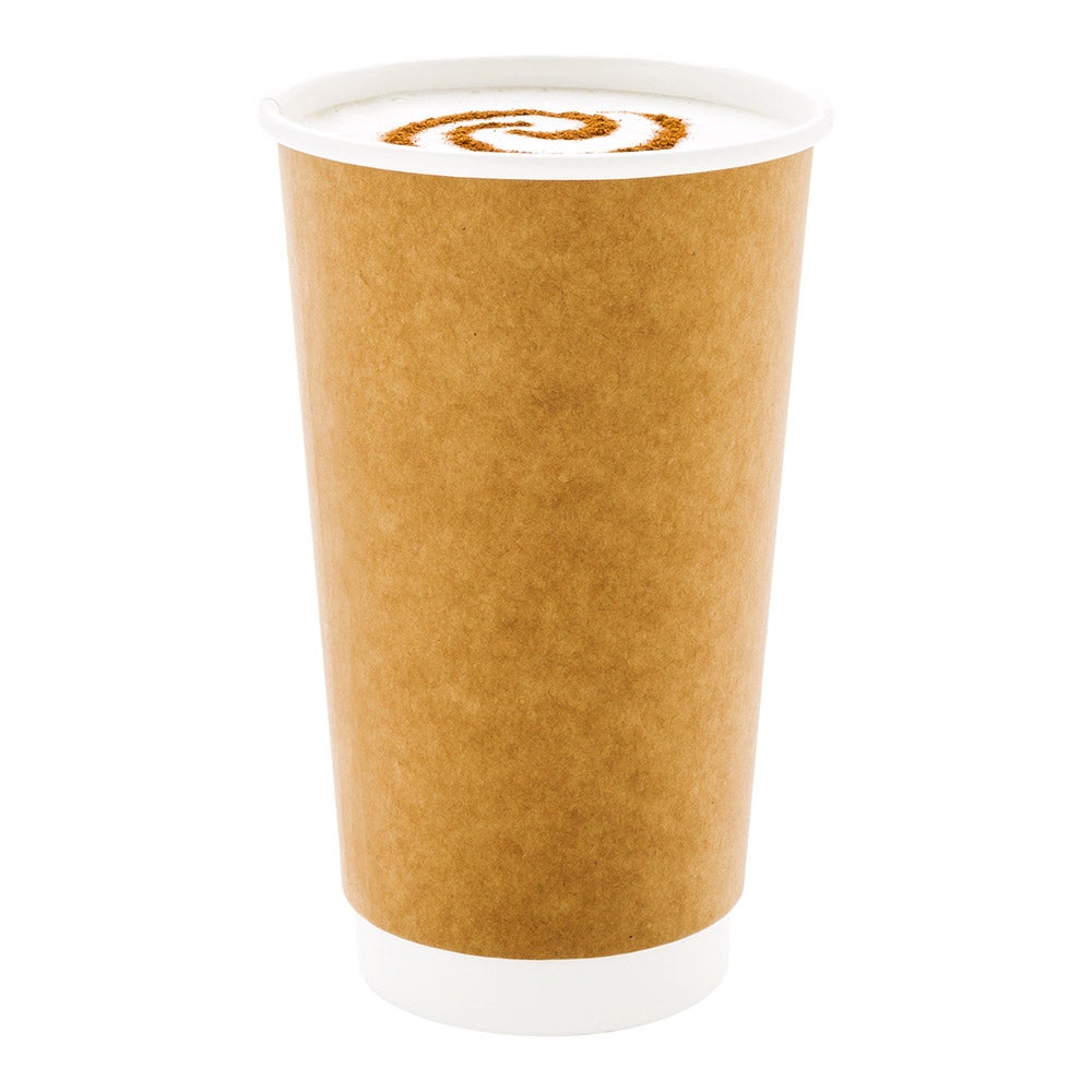 Cups, Hot, 20 Ounce, Paper, Kraft, Double Wall,1 - 250 COUNT
