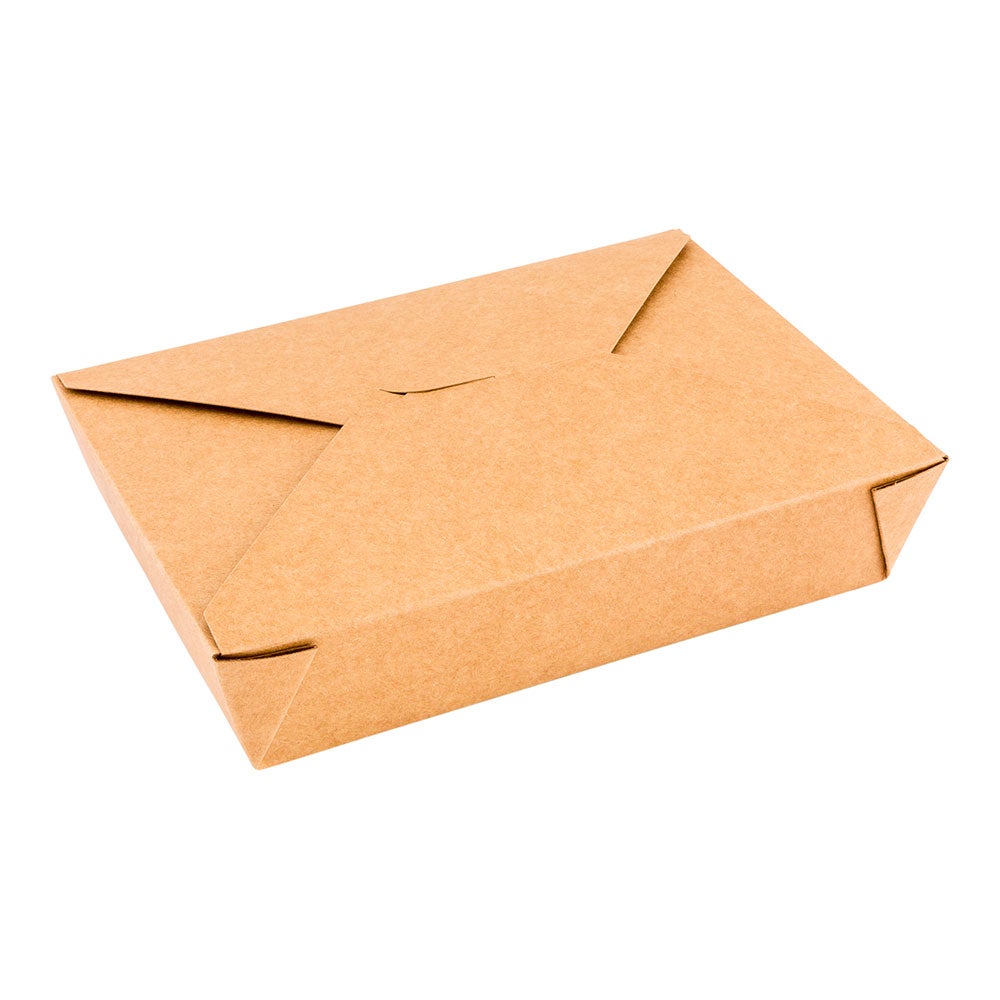 Containers, Take-Out, 49 Ounce, Paper, Kraft, Rectangle, 8.50 x 6.25 x 2 Inch, Recyclable,1 - 200 COUNT