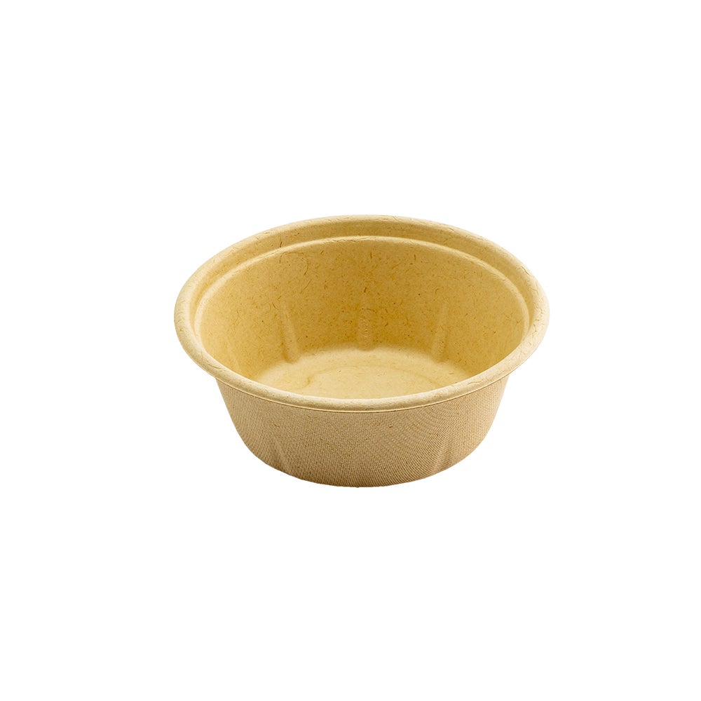Bowls, 9 Ounce, Sugarcane Bagasse, Natural, 4.50 x 4.50 x 1.75 Inch, Renewable & Compostable,1 - 100 COUNT