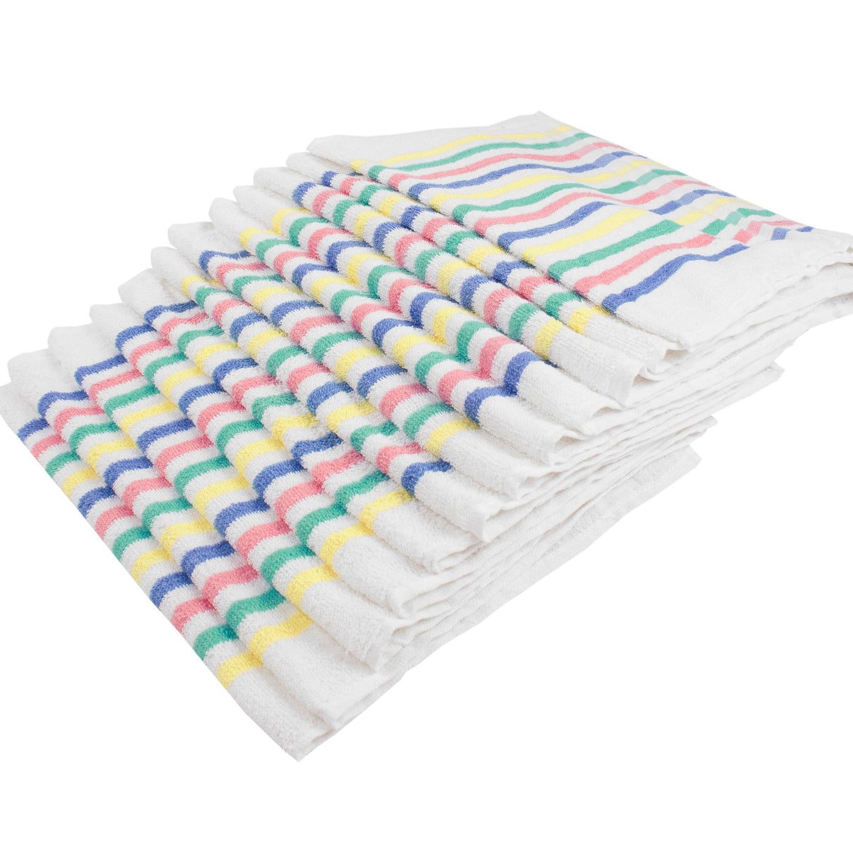 Towel, Terrycloth, Striped, 15 x 25 Inch,12 - 1 EACH