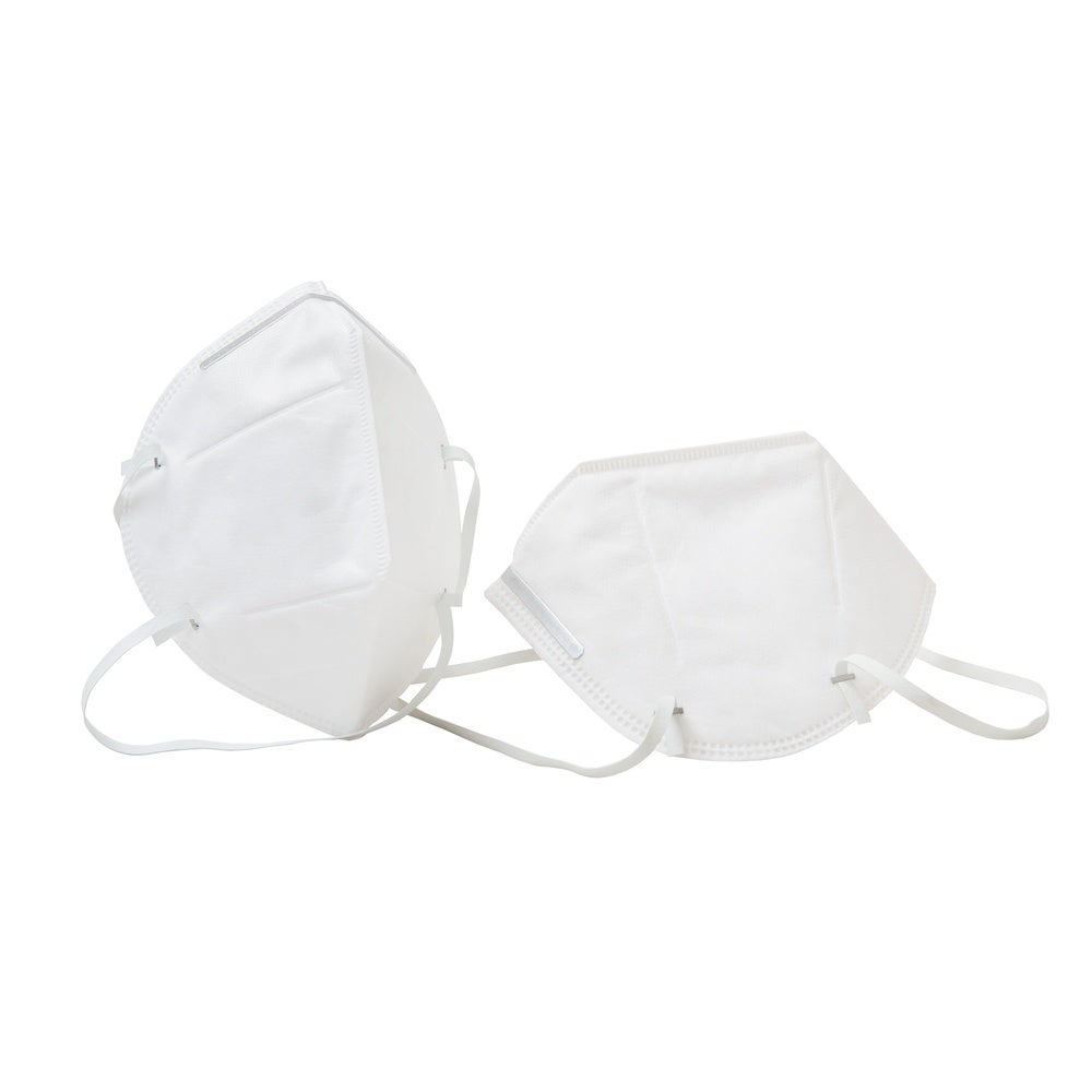 Face Masks, KN95 Respirator, 6 x 4.25 Inch, 4-Layer Filtration, White, with Adjustable Nose Clip,1 - 10 COUNT