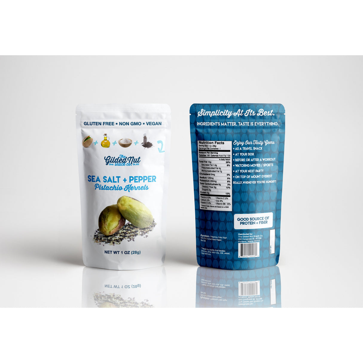 Kernels, Pistachio, Roasted Sea Salt & Pepper, Without Shells,48 - 1 OUNCE