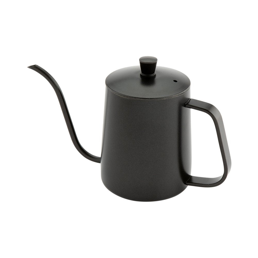 Kettle, Pour Over, 20 Ounce, Gooseneck, Black, Stainless Steel, with Lid,1 - 1 EACH