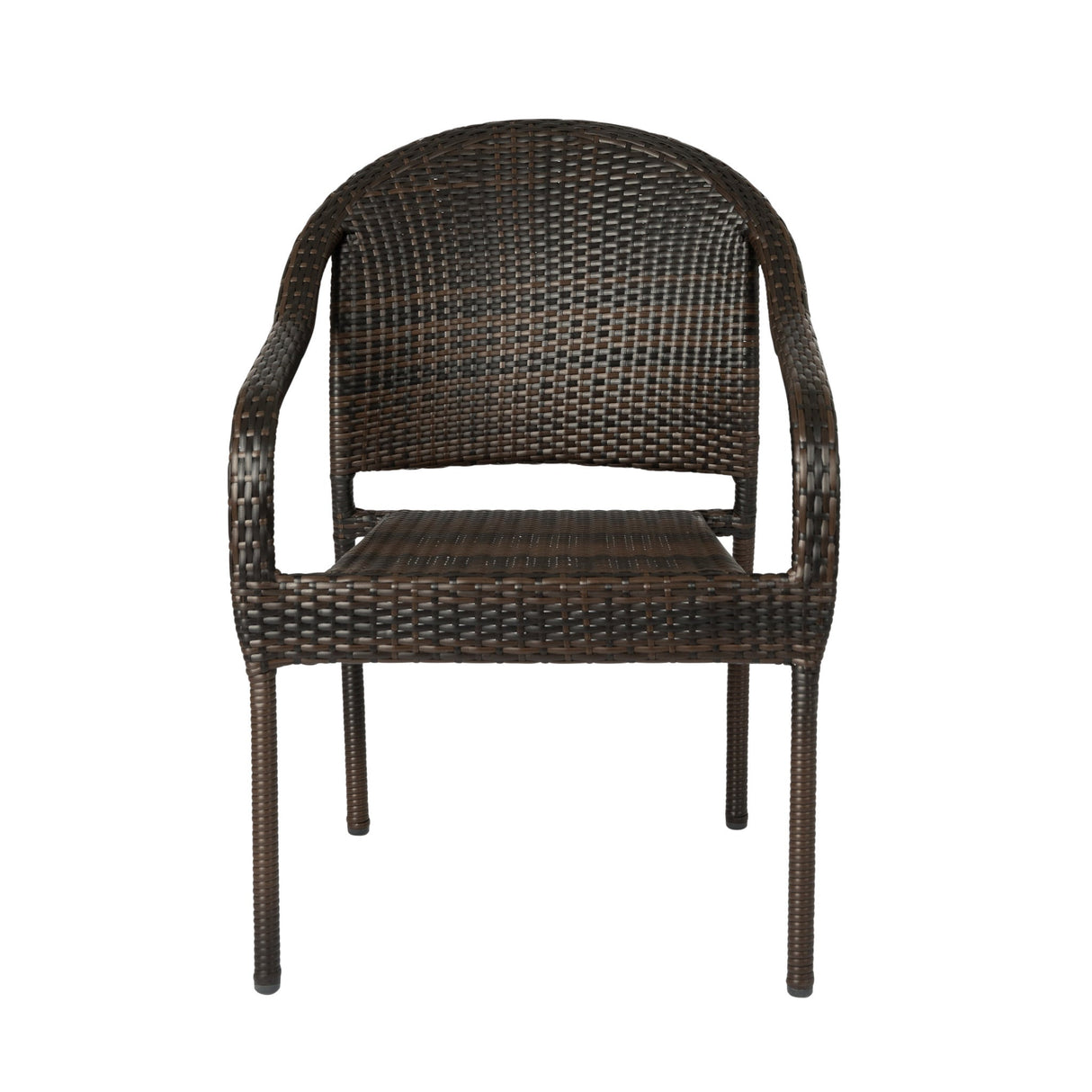 Chair, Outdoor, Brown Wicker, Stackable,1 - 4 COUNT