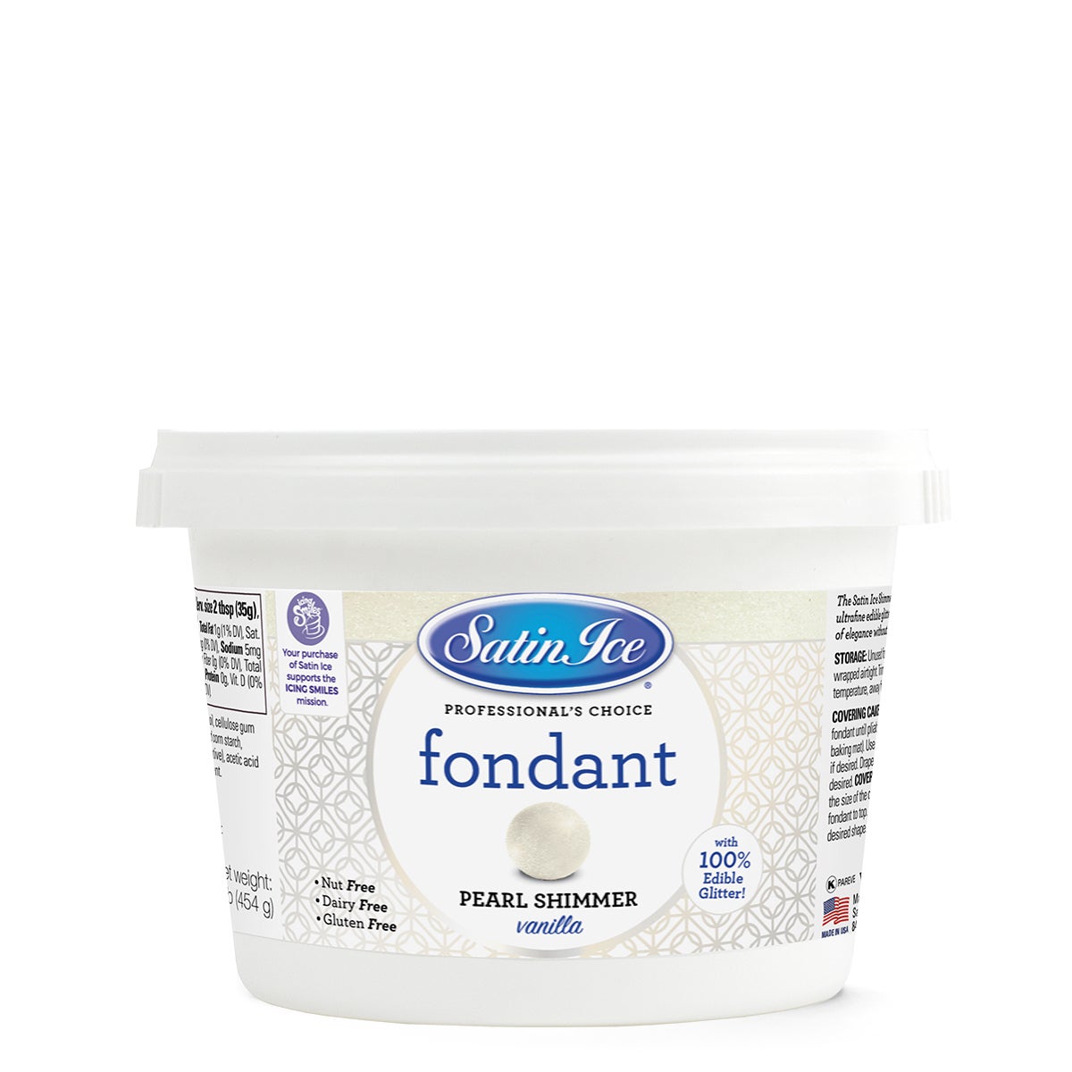Sugar, Fondant, Pearl Shimmer Vanilla,4 - 1 POUND