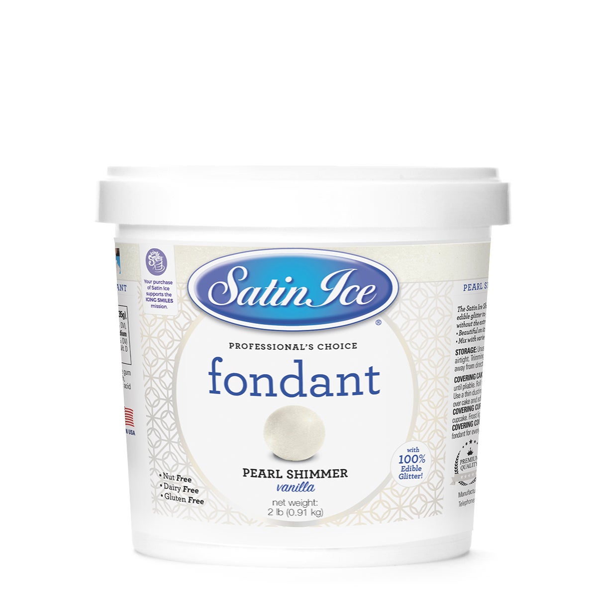 Sugar, Fondant, Pearl Shimmer Vanilla,10 - 2 POUND