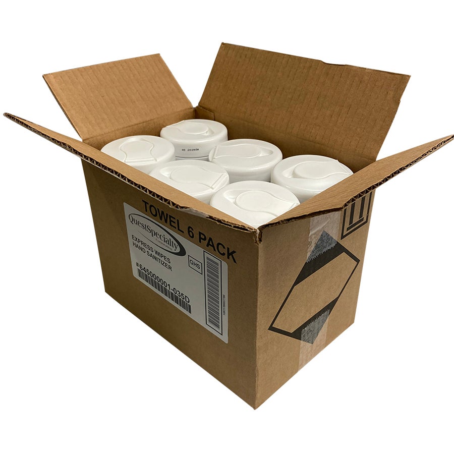 Wipes, Hand Sanitizer, Ready-to-Use, Wintergreen-Scent, with Aloe & Vitamin E, 6 x 8 Inch,6 - 50 COUNT