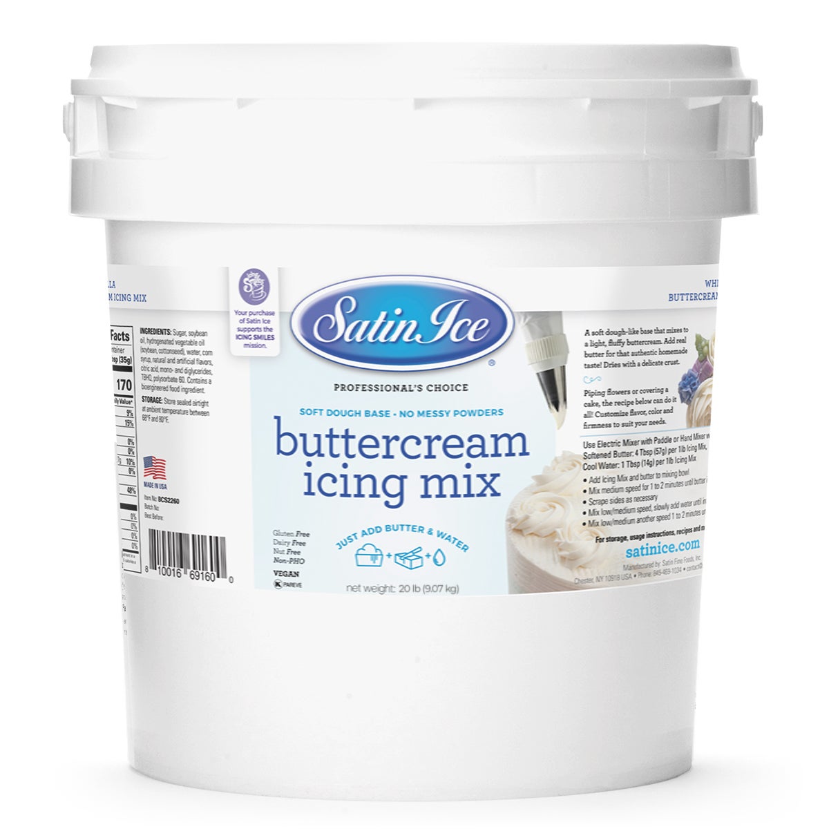 Mix, Icing, Buttercream,1 - 20 POUND