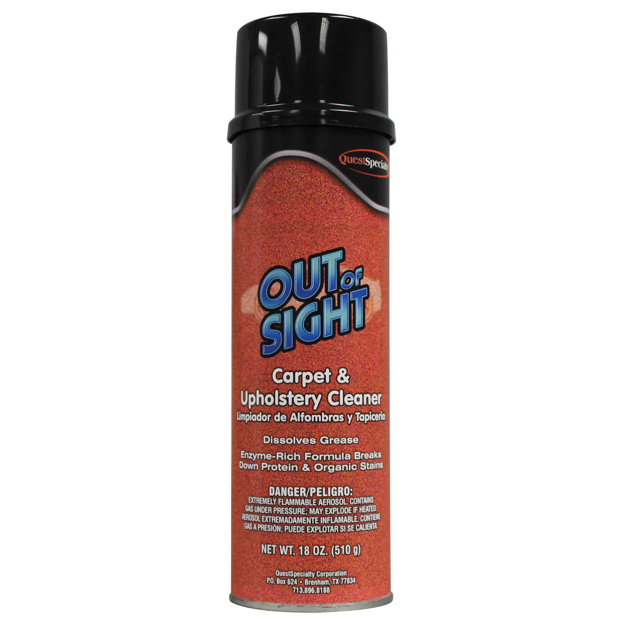 Cleaner, Carpet & Upholstery, Ready-to-Use, Aerosol,12 - 18 OUNCE