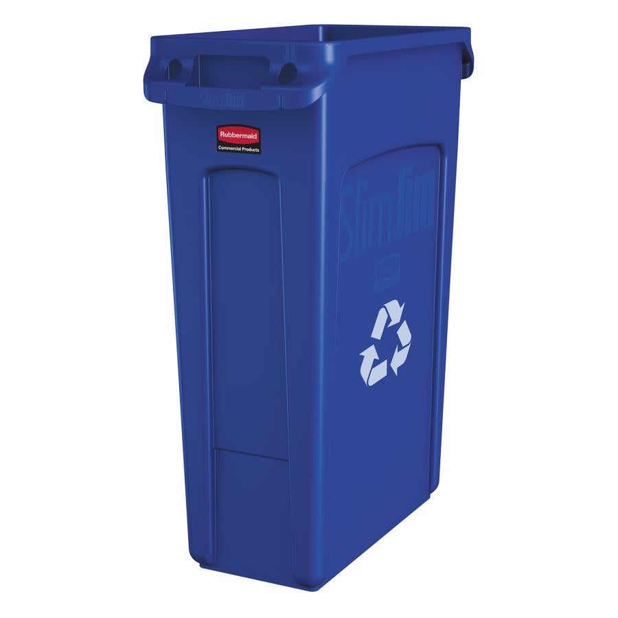 Container, Recycling, 23 Gallon, Blue, With Handles,1 - 1 EACH