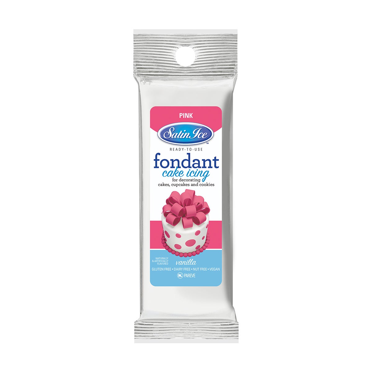 Sugar, Fondant, Rolled, Pink Vanilla,12 - 4.4 OUNCE