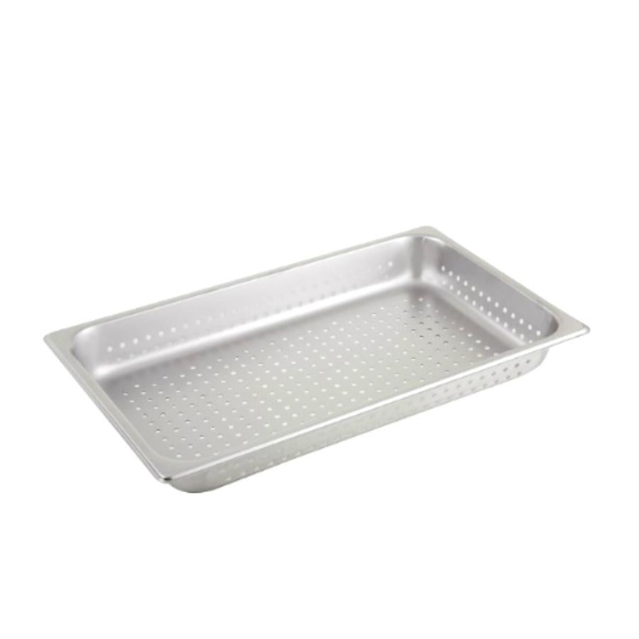 Pan, Steam Table, Full-Size, 12.75 x 20.75 Inch, 2.5 Inch Deep, Stainless Steel, Perforated,1 - 1 EACH