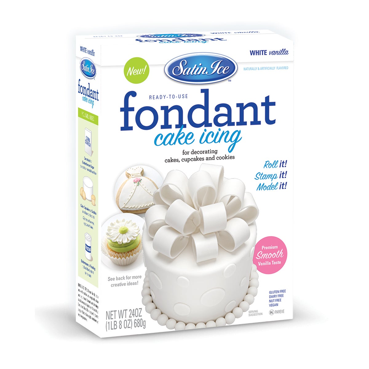 Sugar, Fondant, Rolled, White Vanilla,6 - 24 OUNCE
