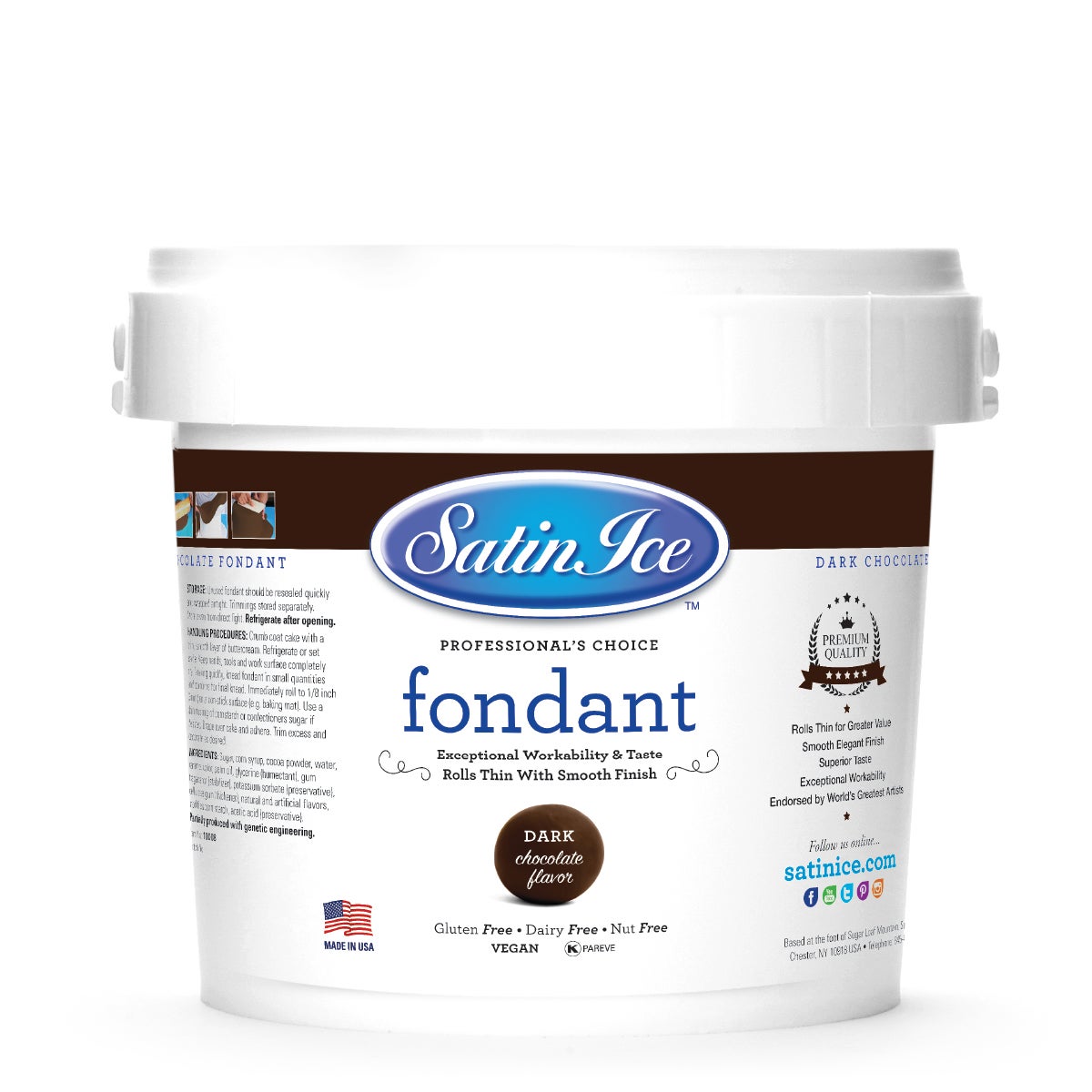 Sugar, Fondant, Rolled, Dark Chocolate,8 - 5 POUND